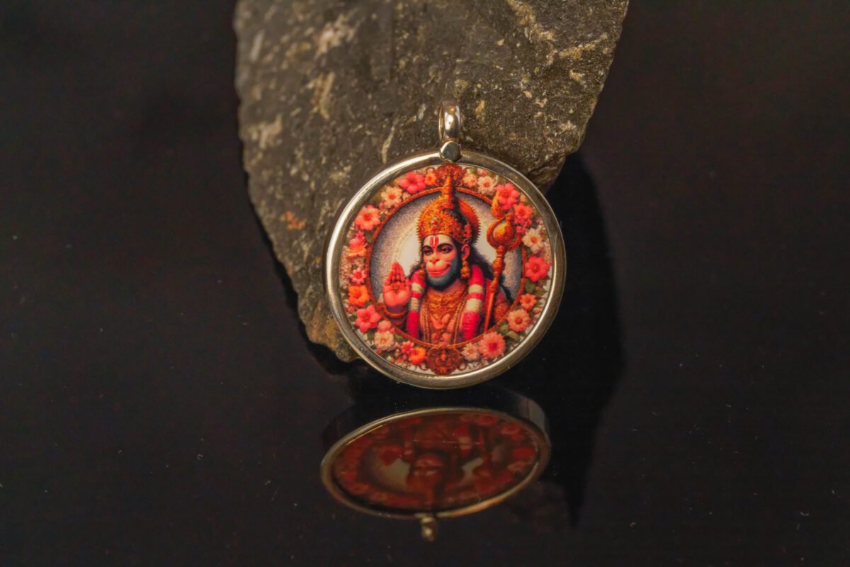 Hanuman silver pendant , Vrindavan style, Lord Jagannath , Krishna Idol, Dhama style (Copy)