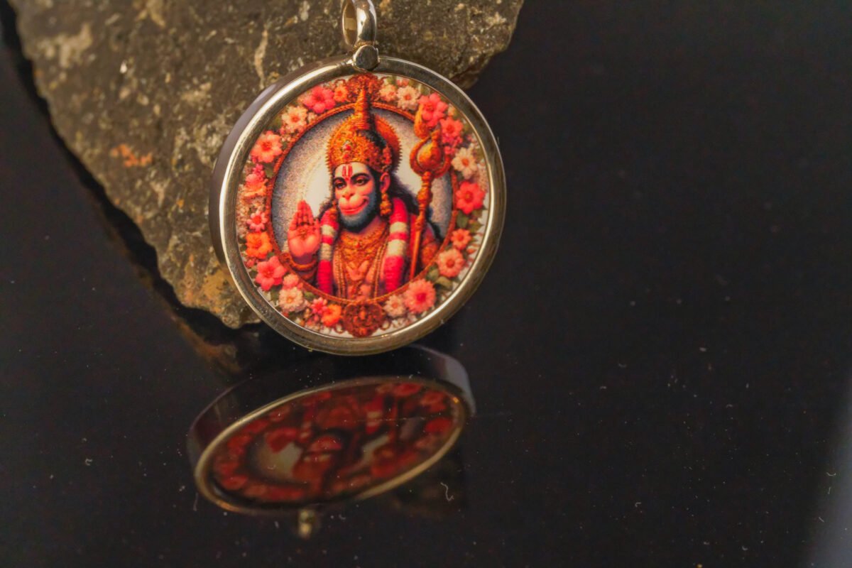 Hanuman silver pendant , Vrindavan style, Lord Jagannath , Krishna Idol, Dhama style (Copy)