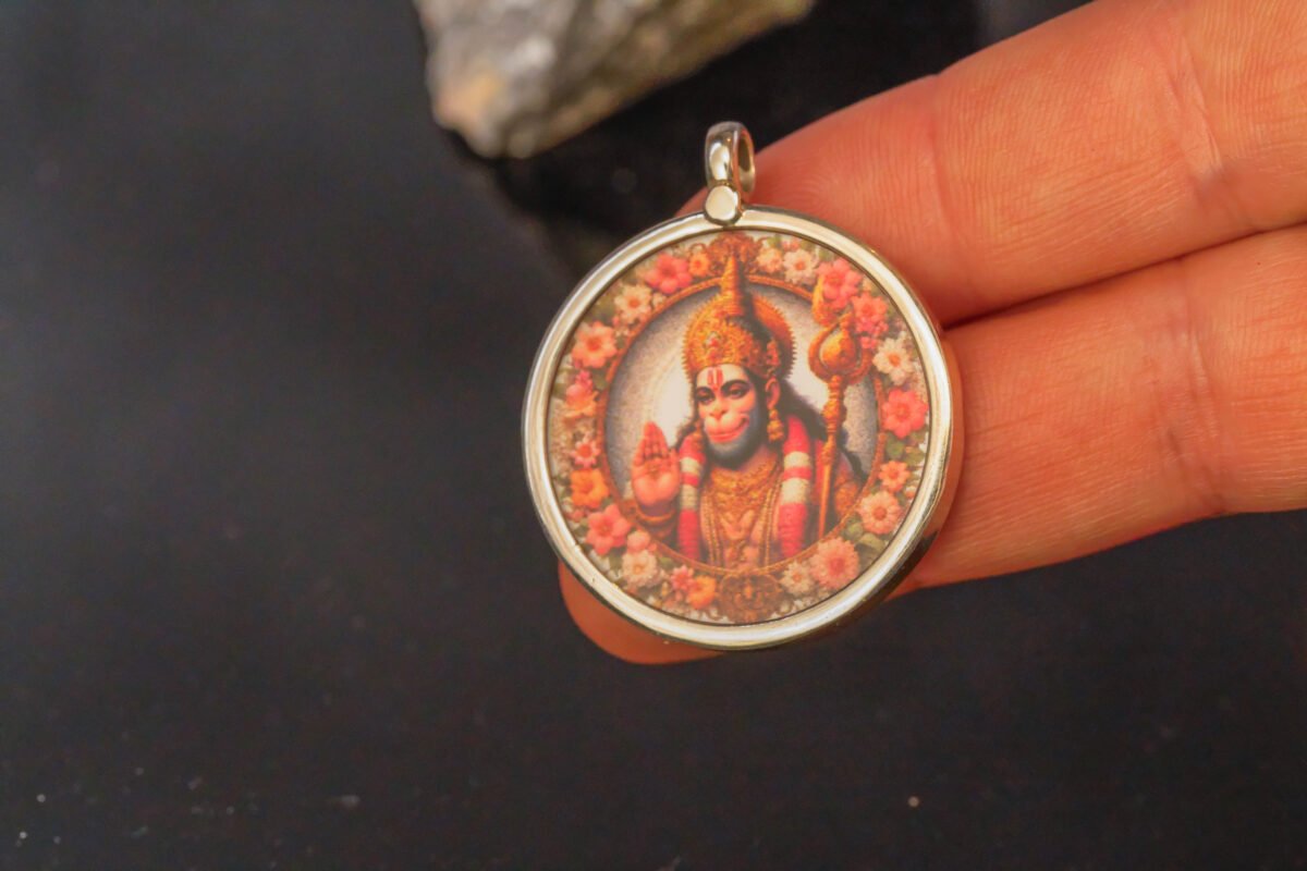 Hanuman silver pendant , Vrindavan style, Lord Jagannath , Krishna Idol, Dhama style (Copy)