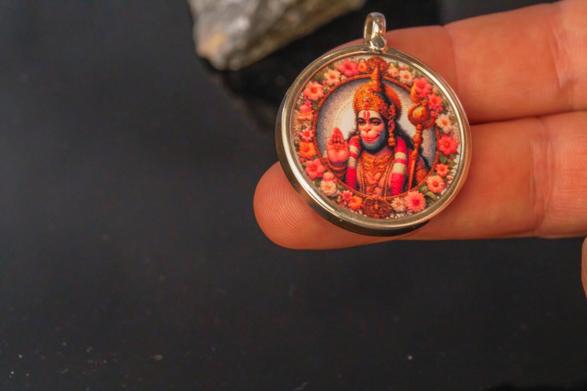 Hanuman silver pendant , Vrindavan style, Lord Jagannath , Krishna Idol, Dhama style (Copy)