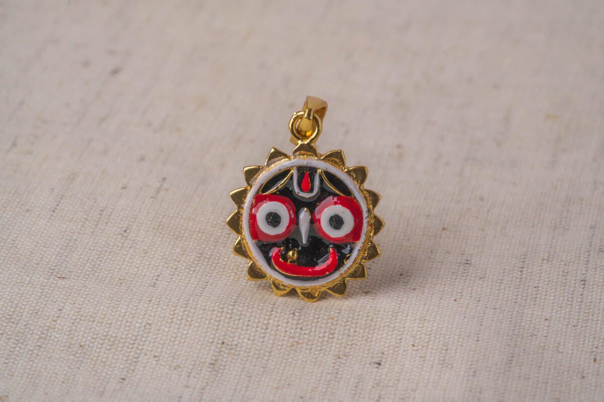 Jagannath Pendants Silver with Gold Plated.Krishna Style.Jagannath pure pendant