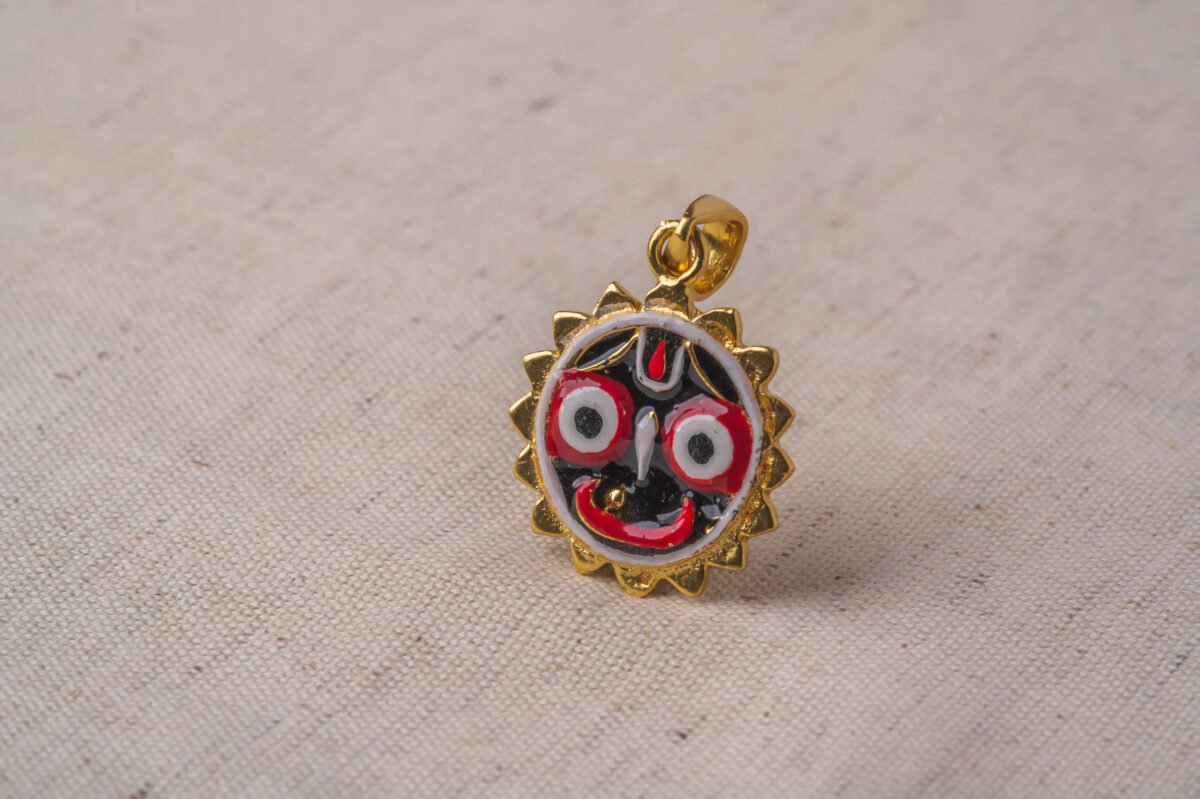 Jagannath Pendants Silver with Gold Plated.Krishna Style.Jagannath pure pendant