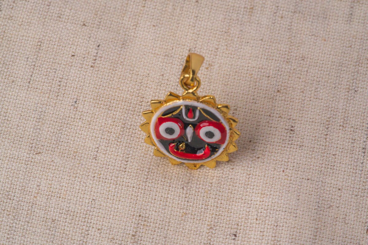 Jagannath Pendants Silver with Gold Plated.Krishna Style.Jagannath pure pendant