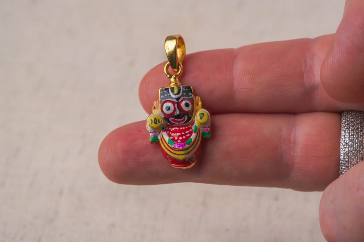 Jagannath Pendants Silver with Gold Plated.Krishna Style.Jagannath pure pendant .