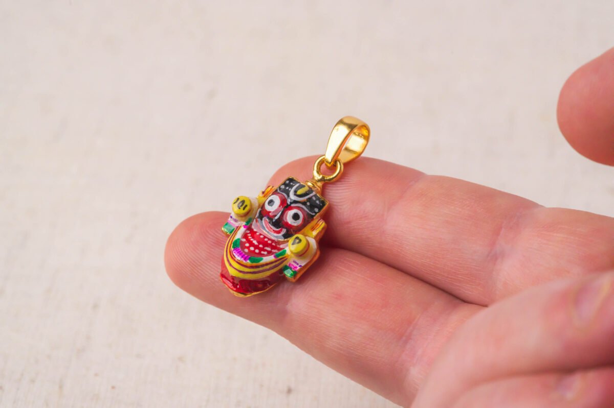 Jagannath Pendants Silver with Gold Plated.Krishna Style.Jagannath pure pendant .