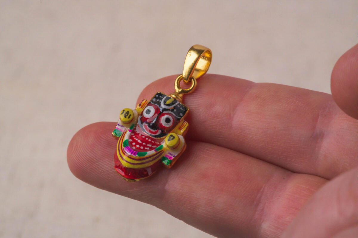 Jagannath Pendants Silver with Gold Plated.Krishna Style.Jagannath pure pendant .