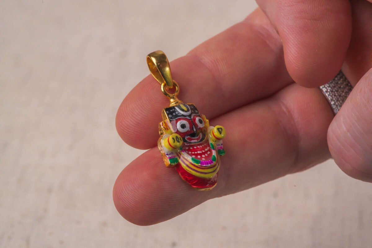 Jagannath Pendants Silver with Gold Plated.Krishna Style.Jagannath pure pendant .