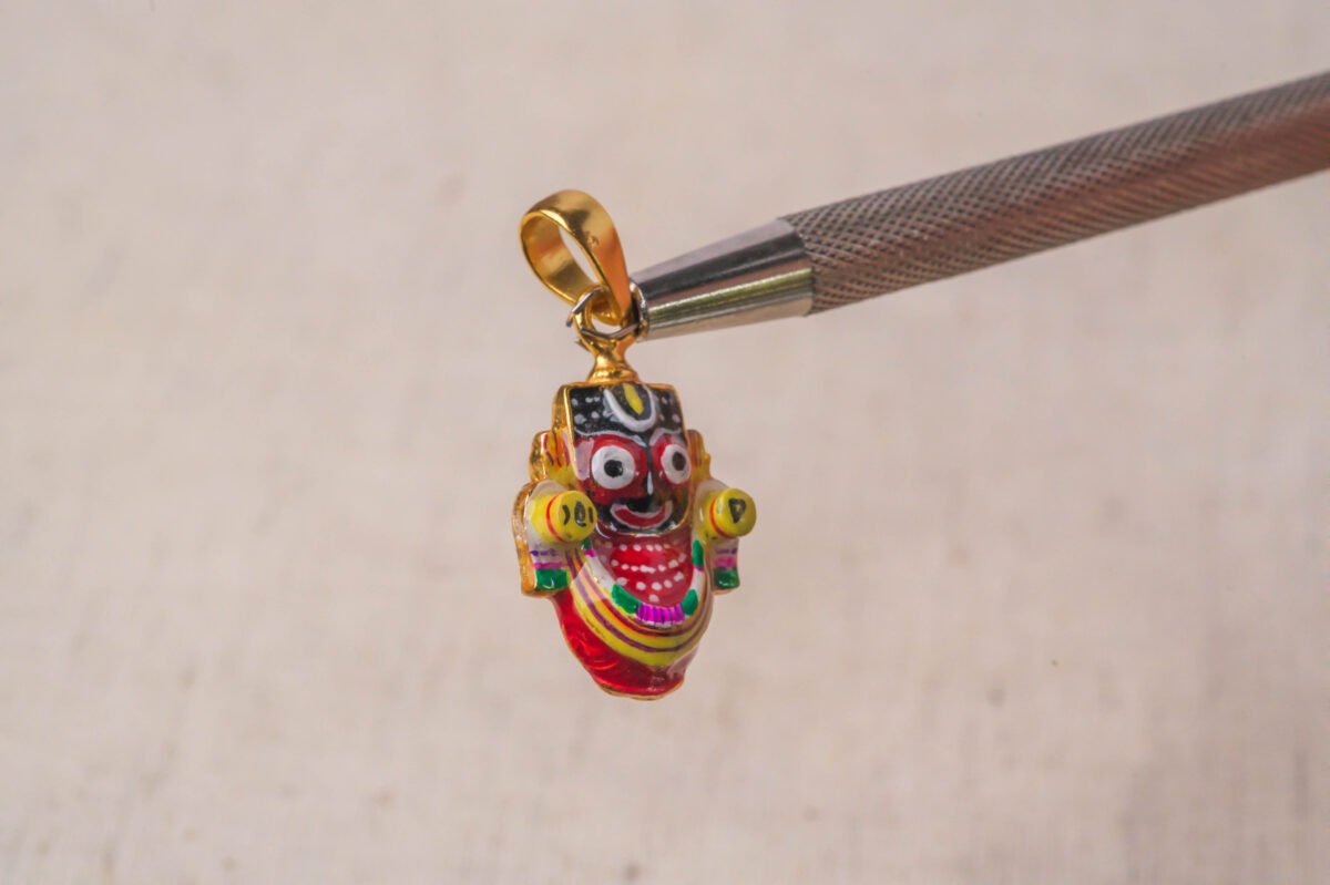 Jagannath Pendants Silver with Gold Plated.Krishna Style.Jagannath pure pendant .