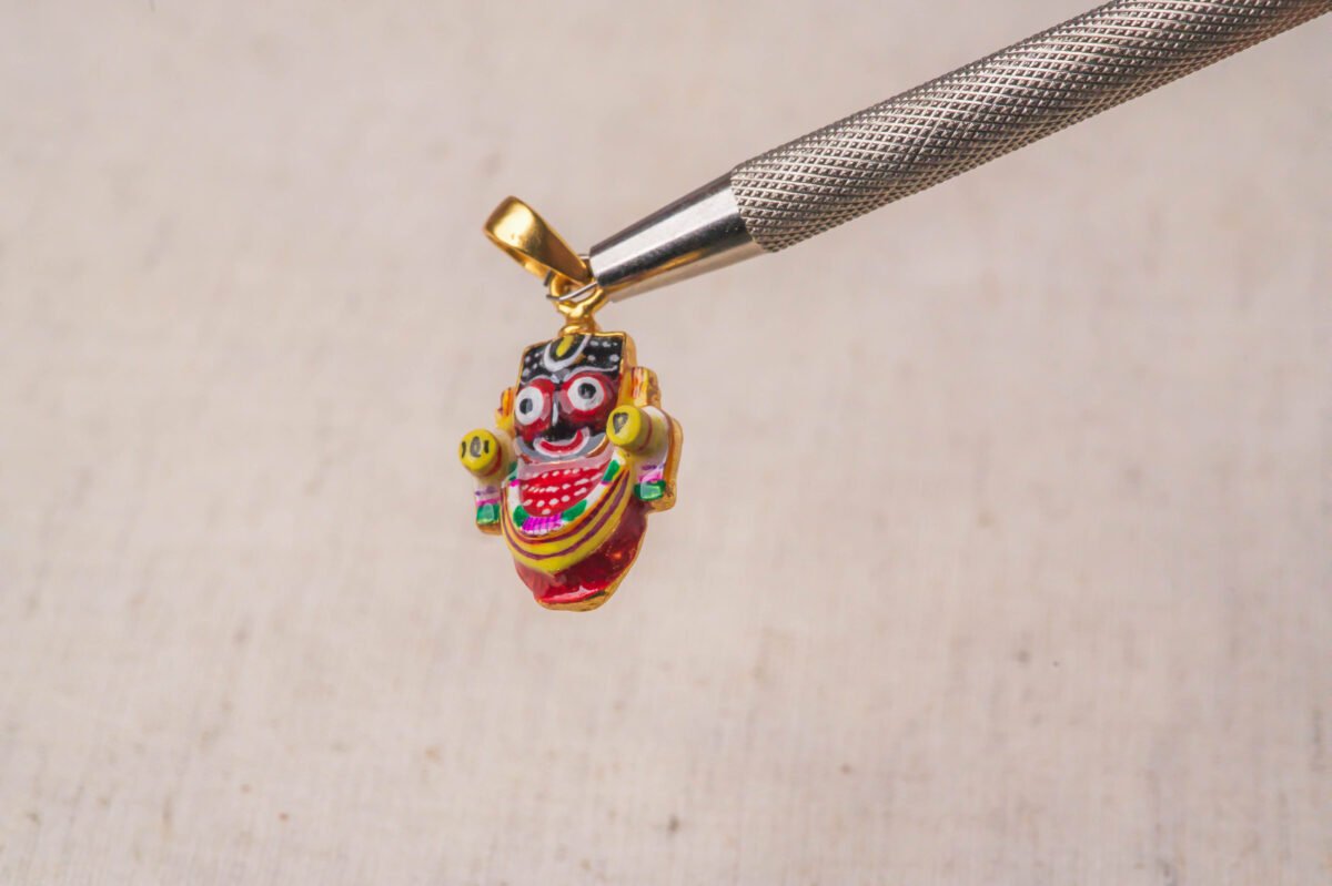 Jagannath Pendants Silver with Gold Plated.Krishna Style.Jagannath pure pendant .