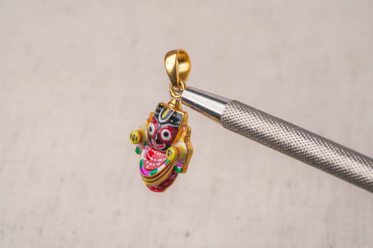 Jagannath Pendants Silver with Gold Plated.Krishna Style.Jagannath pure pendant .