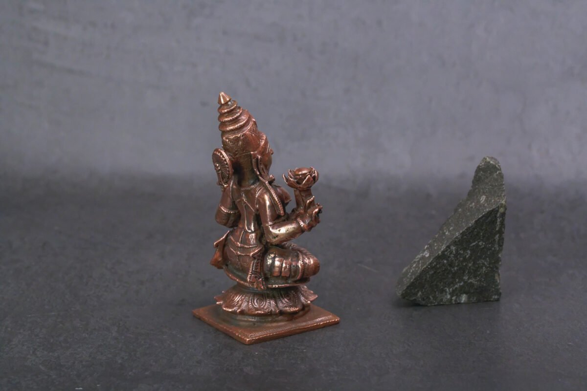 Copper Idols India, 3.6inches, Handmade Mahalakshmi Idol with, 300Grams