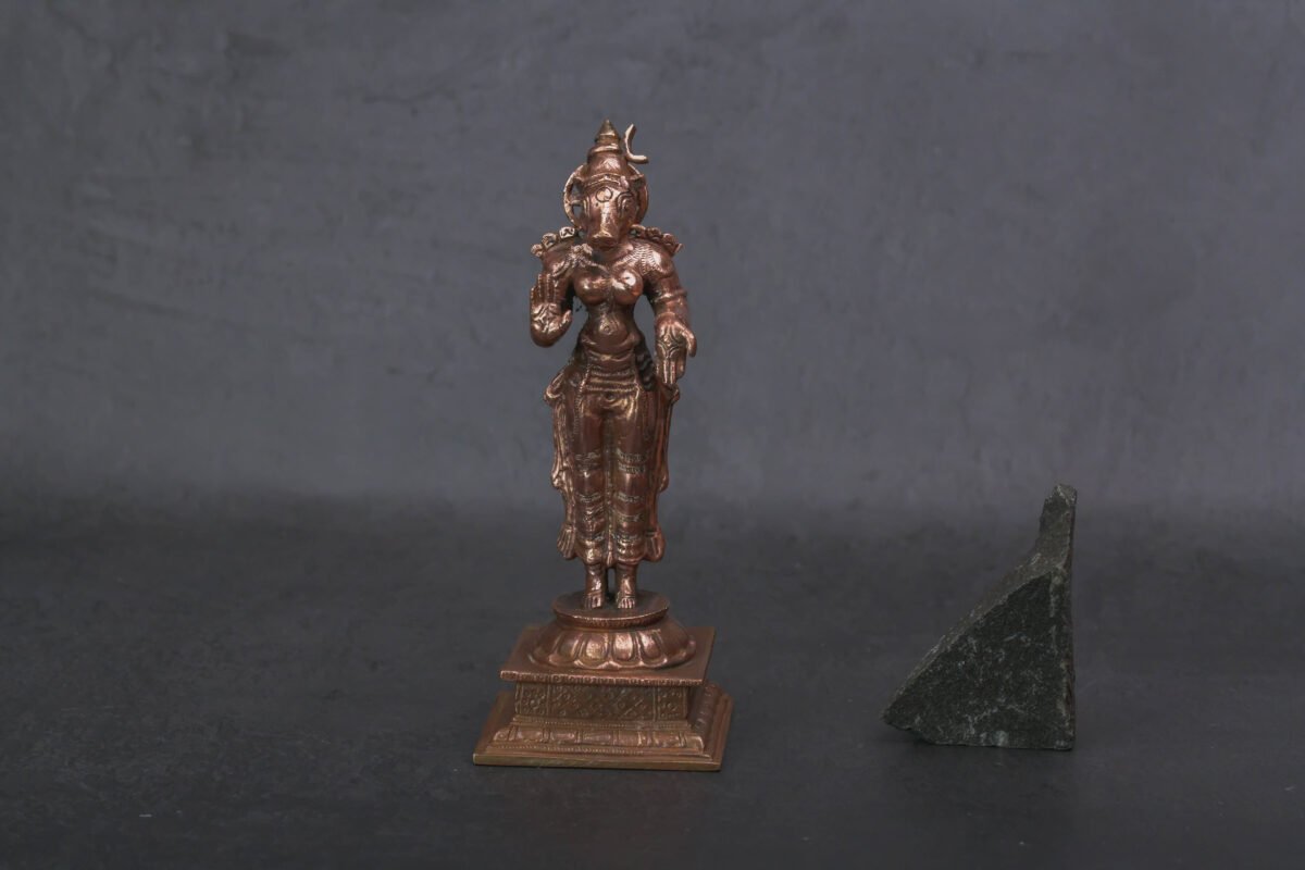 Exploring the Exquisite Varaha Dev 4.8 Inches: Handmade Standing Goddess Varahi, 380 Gram