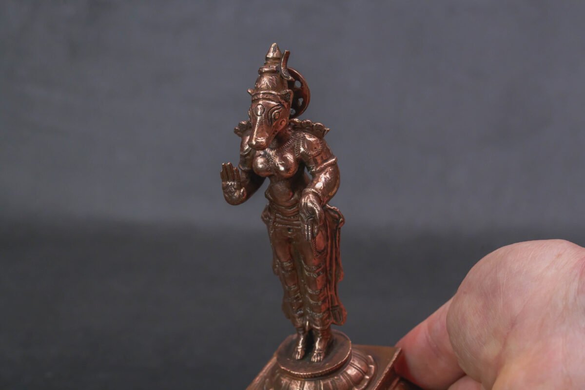 Exploring the Exquisite Varaha Dev 4.8 Inches: Handmade Standing Goddess Varahi, 380 Gram