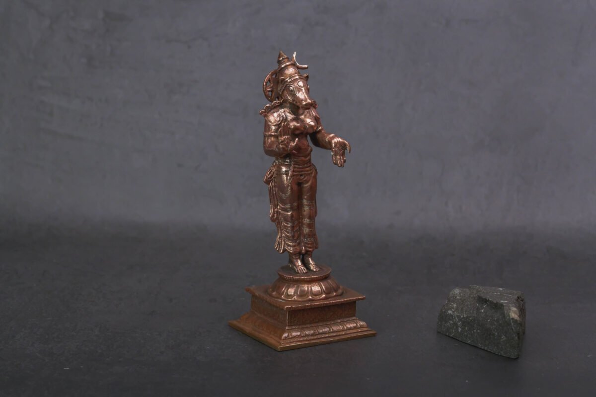 Exploring the Exquisite Varaha Dev 4.8 Inches: Handmade Standing Goddess Varahi, 380 Gram