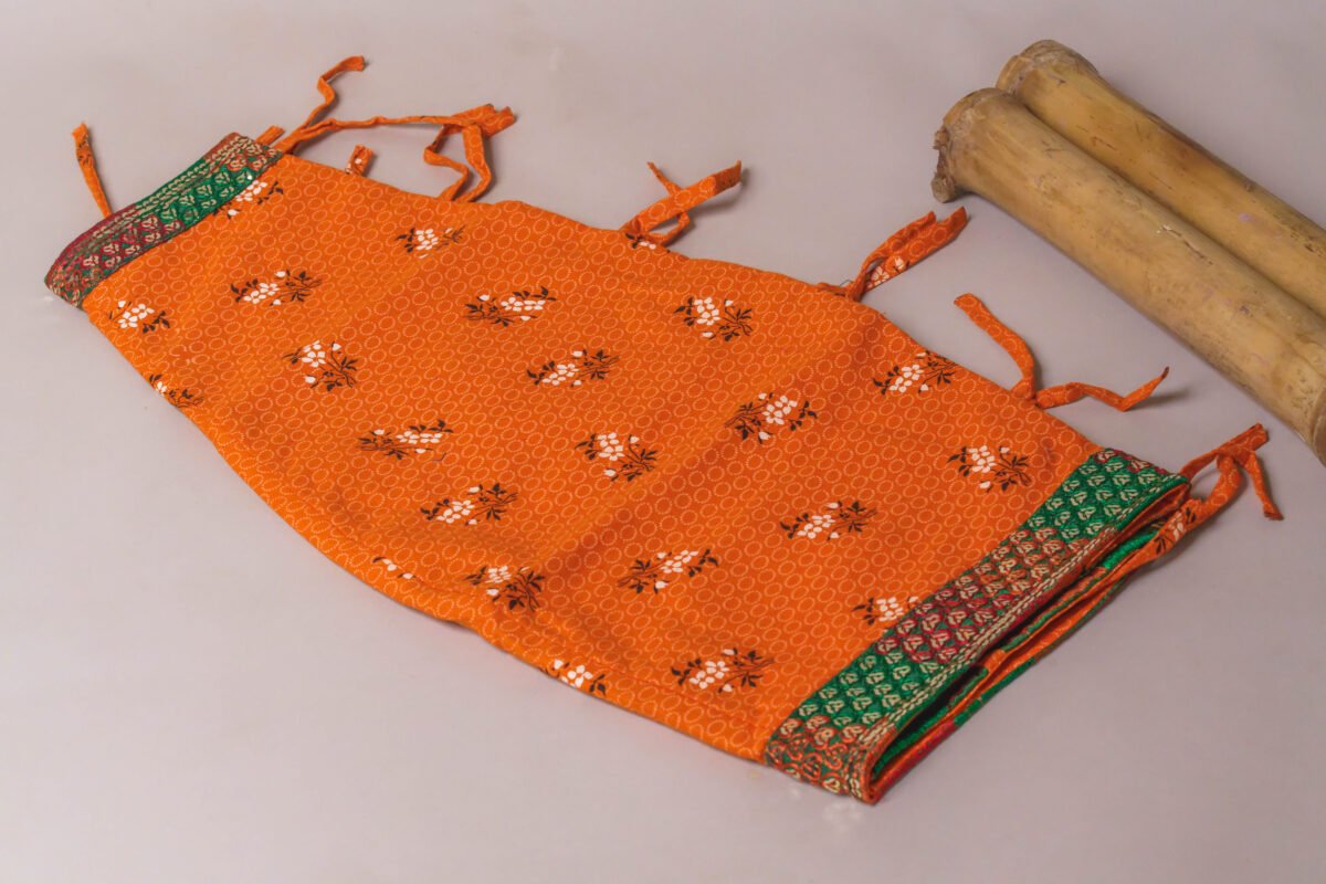 Orange Mridanga cover accessory for protecting your drum.