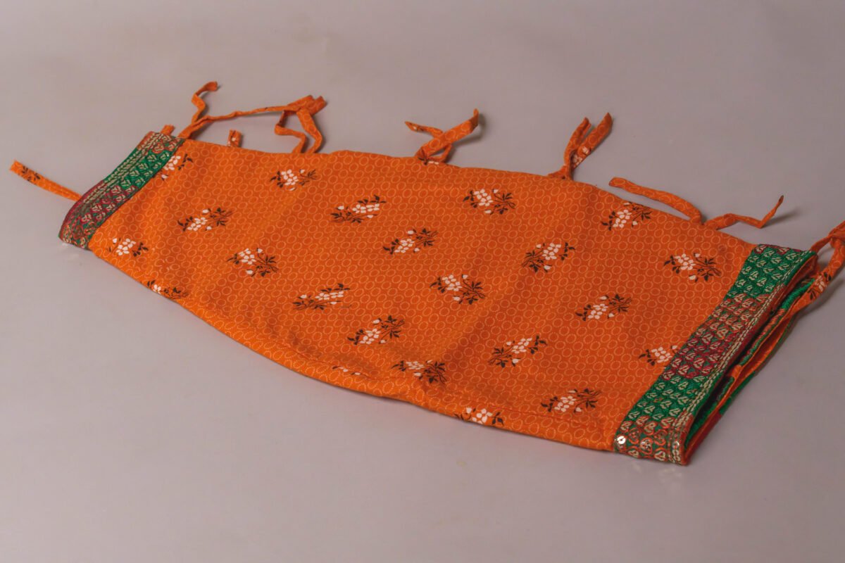 Orange Mridanga cover accessory for protecting your drum.