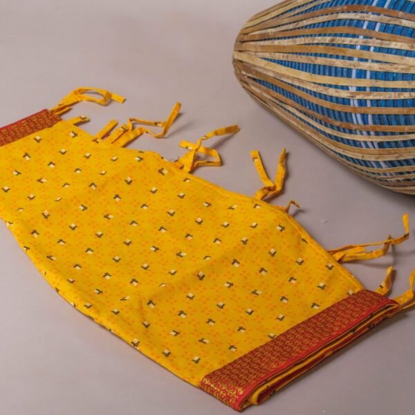 yellow Mridanga cover accessory for protecting your drum.