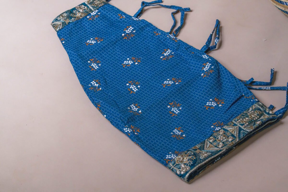 Blue Mridanga cover accessory for protecting your drum.