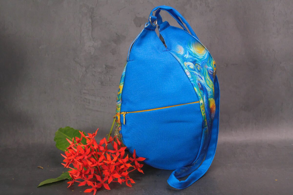 Peacock with Flower  Prayer bag, Japa Mala bag/krishna bag/ beads bag/ meditation bag.