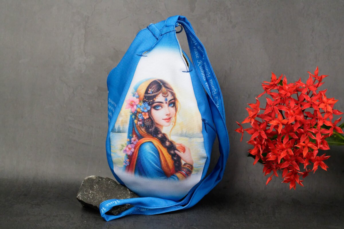 Stylish Sri Radhe Japa bag Prayer bag, Japa Mala bag/krishna bag/ beads bag/ meditation bag.