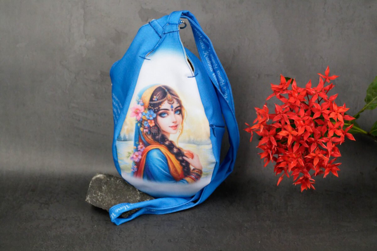 Stylish Sri Radhe Japa bag Prayer bag, Japa Mala bag/krishna bag/ beads bag/ meditation bag.