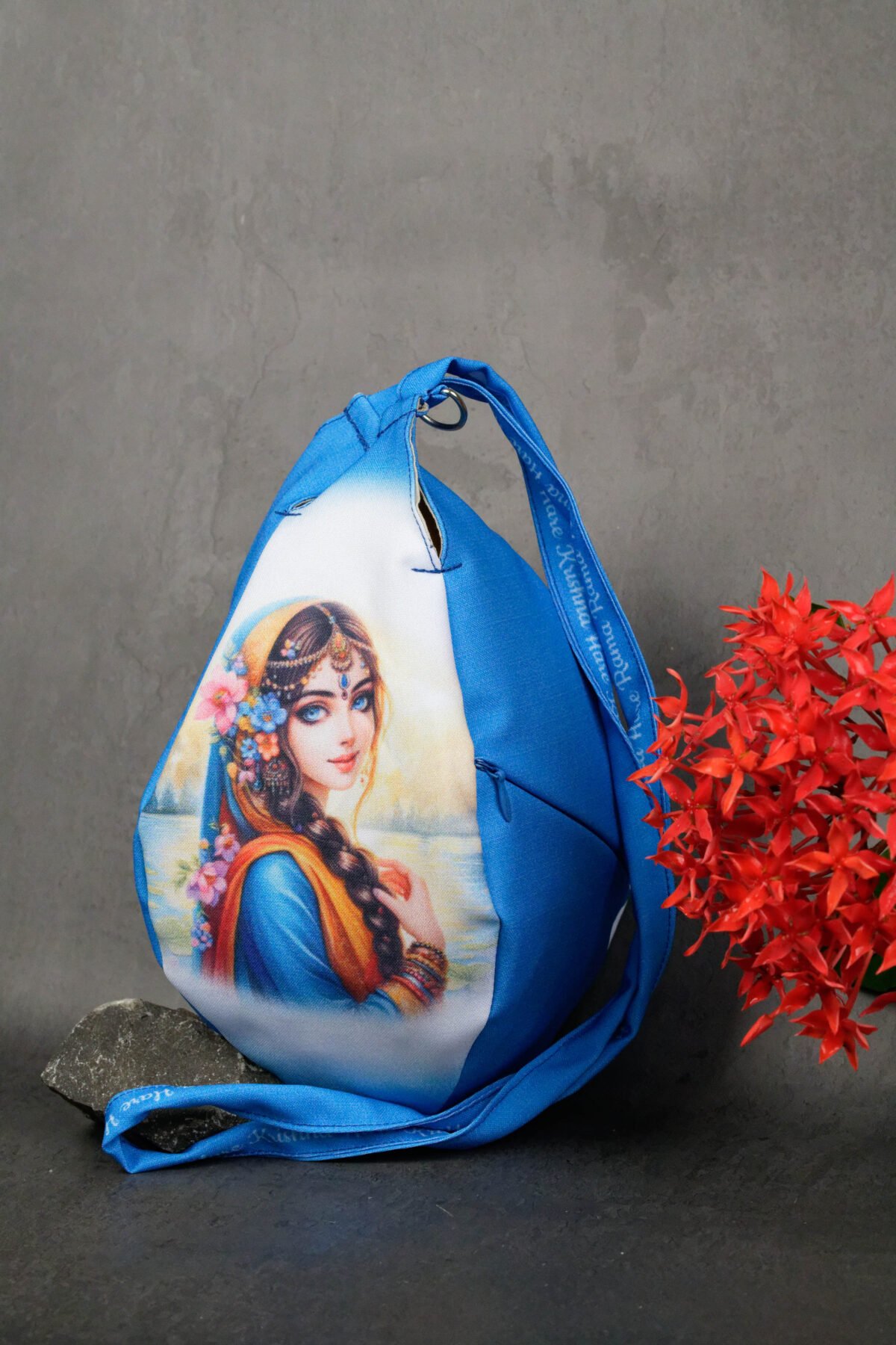 Stylish Sri Radhe Japa bag Prayer bag, Japa Mala bag/krishna bag/ beads bag/ meditation bag.