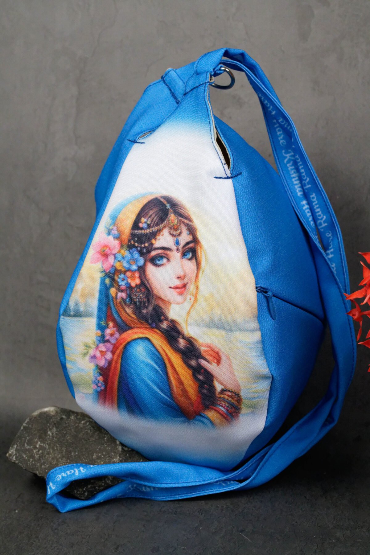 Stylish Sri Radhe Japa bag Prayer bag, Japa Mala bag/krishna bag/ beads bag/ meditation bag.