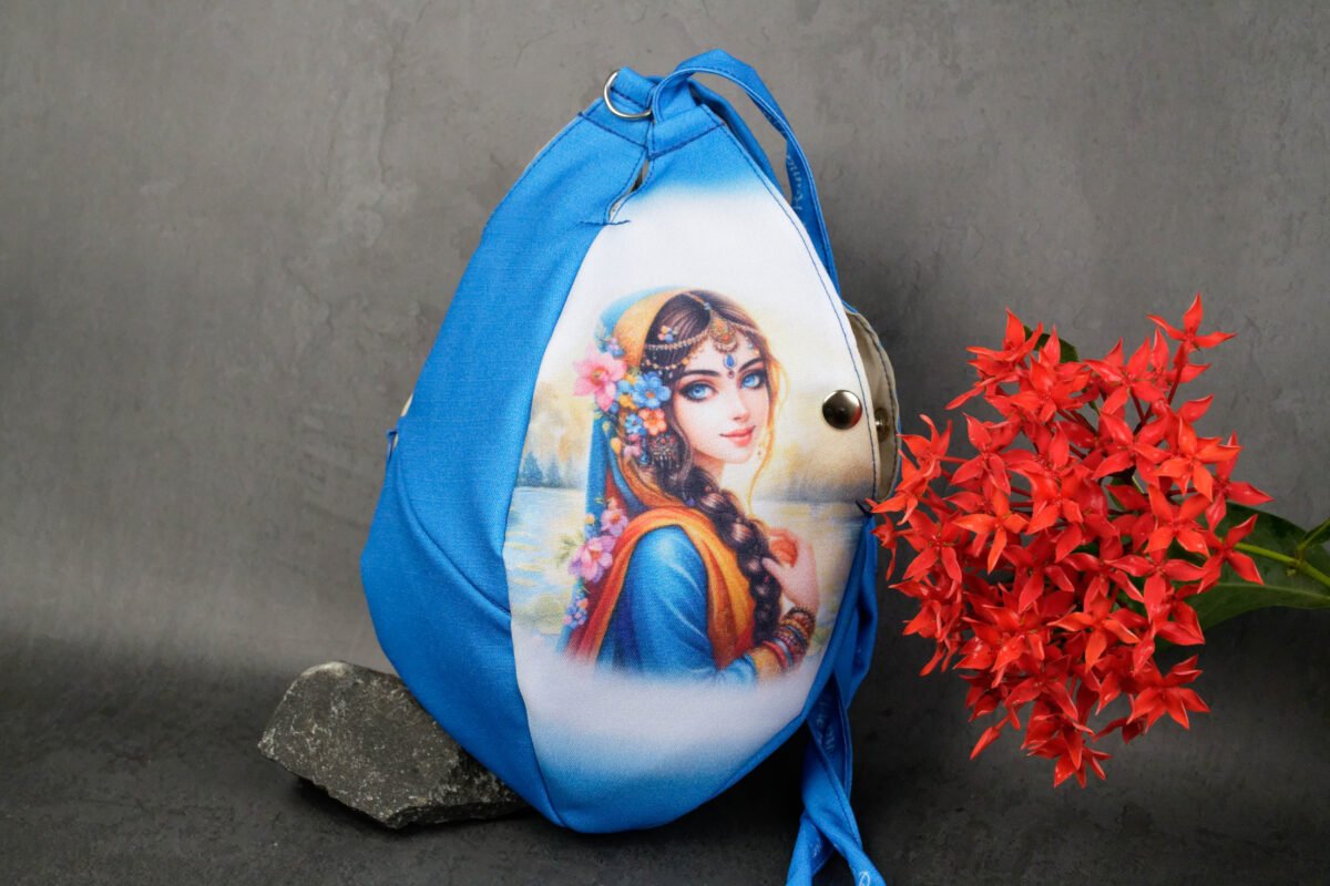 Stylish Sri Radhe Japa bag Prayer bag, Japa Mala bag/krishna bag/ beads bag/ meditation bag.