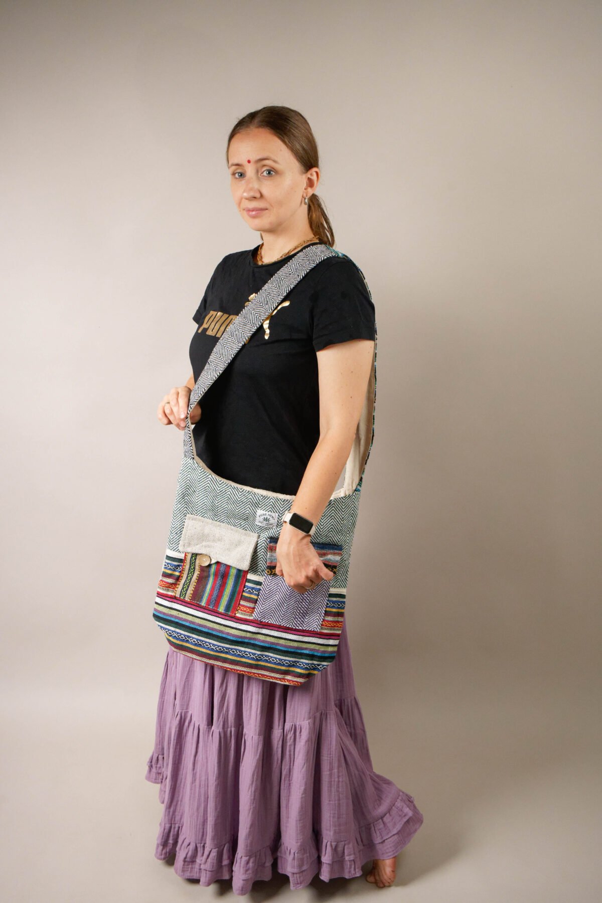 LONGING to buy hemp Messenger Bag, Hemp Crossbody, HEMP Sling BAG meditation with zip pocket