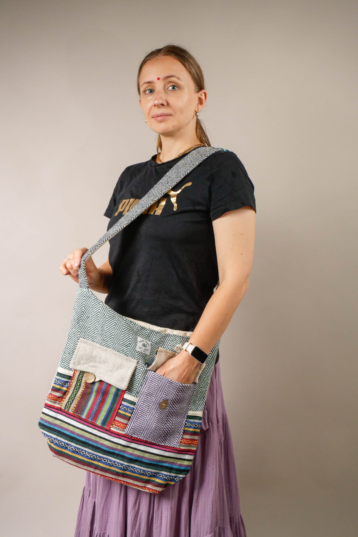 LONGING to buy hemp Messenger Bag, Hemp Crossbody, HEMP Sling BAG meditation with zip pocket