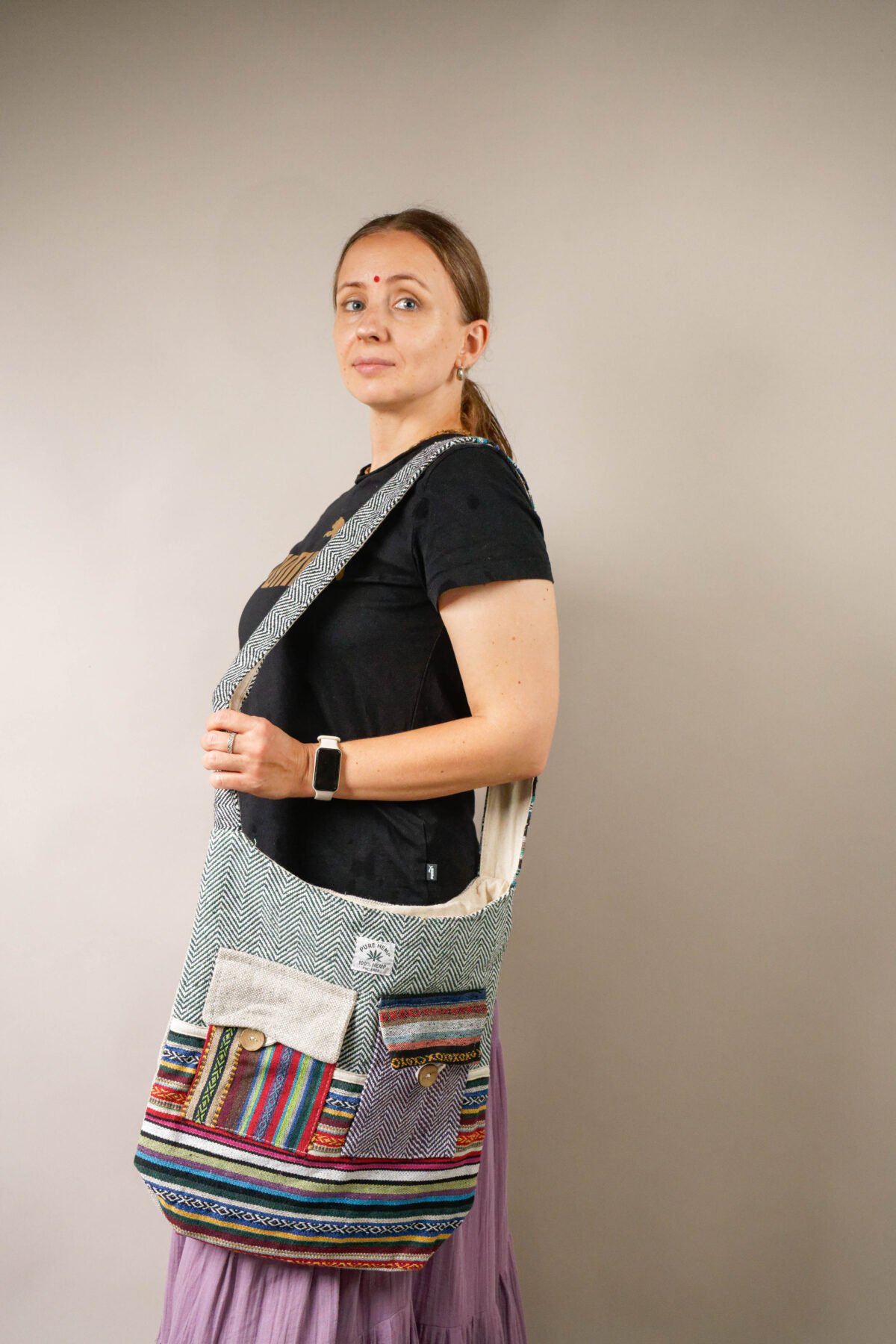 LONGING to buy hemp Messenger Bag, Hemp Crossbody, HEMP Sling BAG meditation with zip pocket