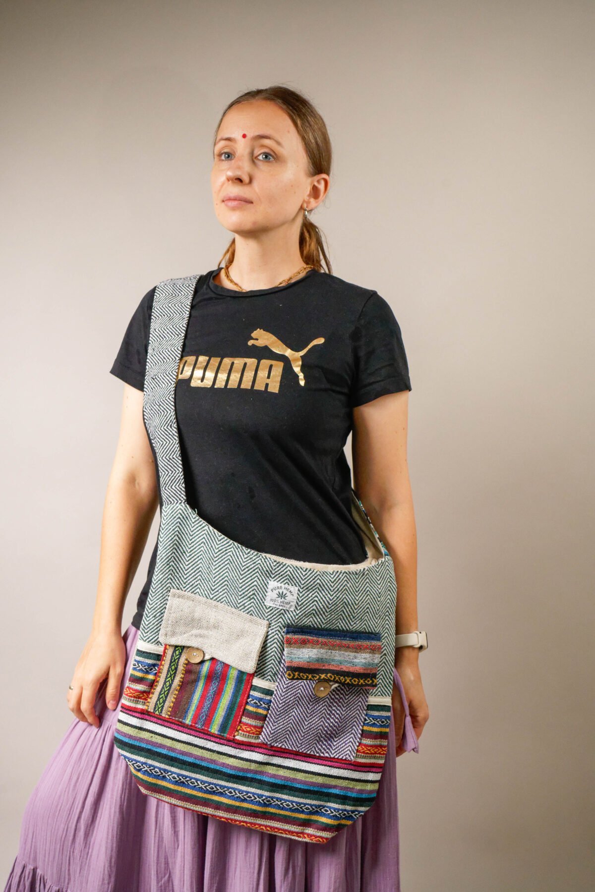 LONGING to buy hemp Messenger Bag, Hemp Crossbody, HEMP Sling BAG meditation with zip pocket