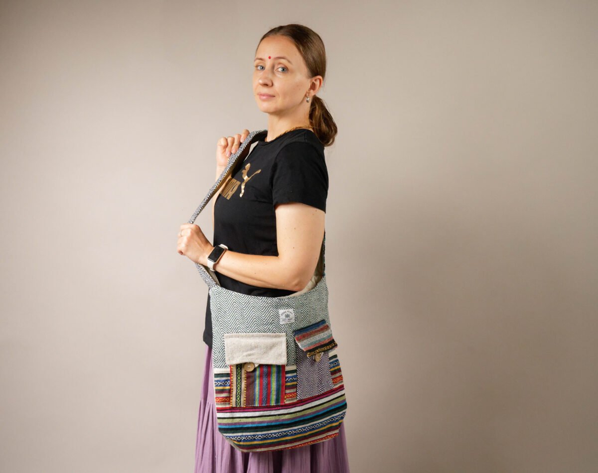 LONGING to buy hemp Messenger Bag, Hemp Crossbody, HEMP Sling BAG meditation with zip pocket