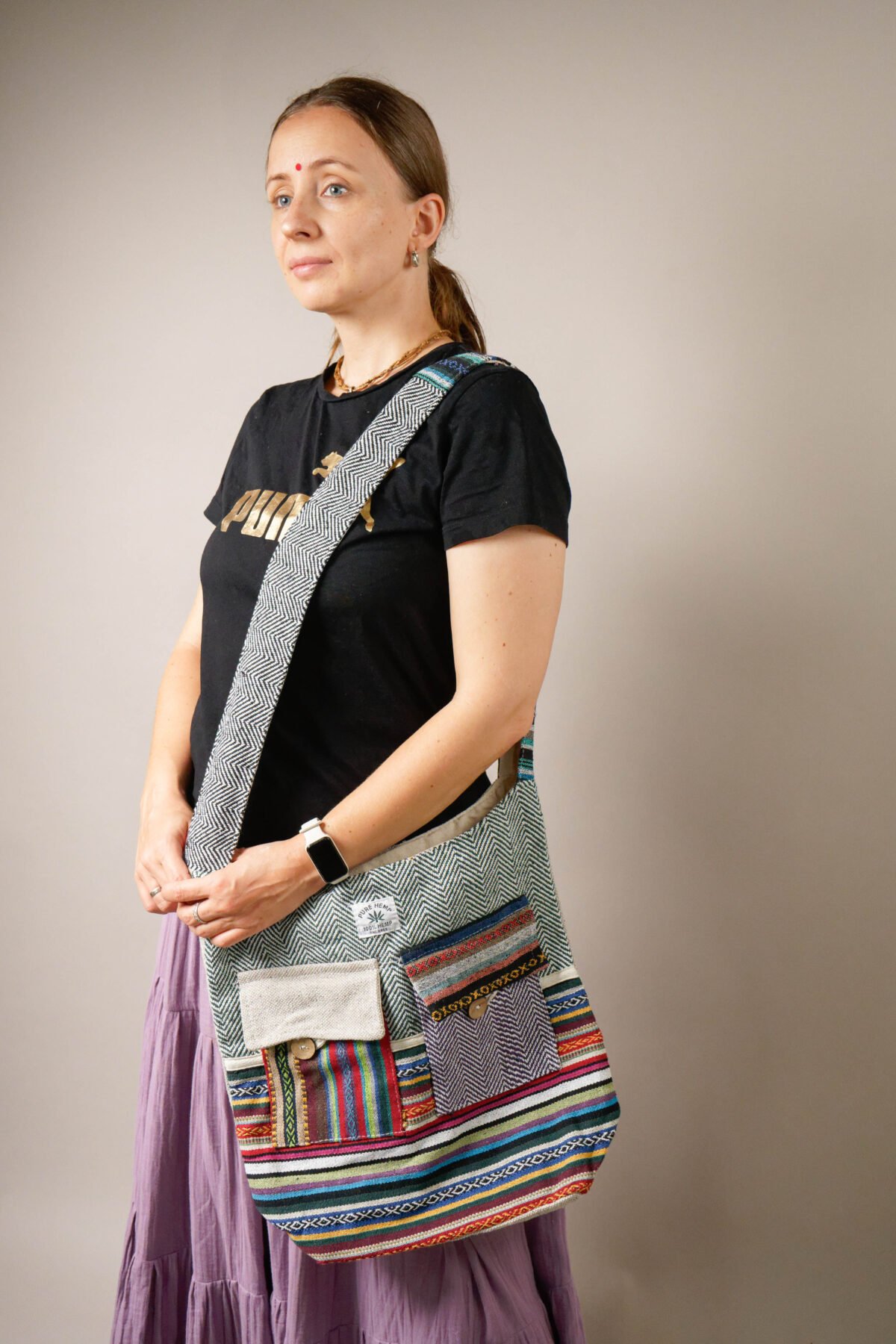 LONGING to buy hemp Messenger Bag, Hemp Crossbody, HEMP Sling BAG meditation with zip pocket