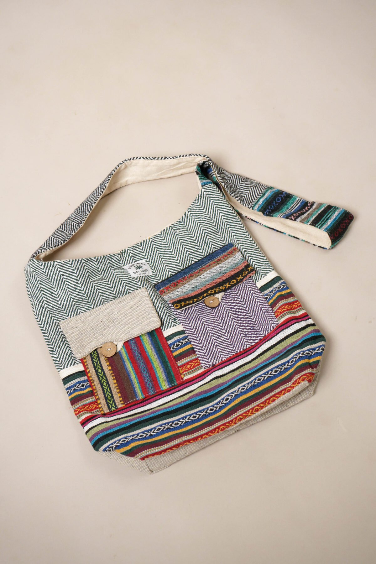 LONGING to buy hemp Messenger Bag, Hemp Crossbody, HEMP Sling BAG meditation with zip pocket