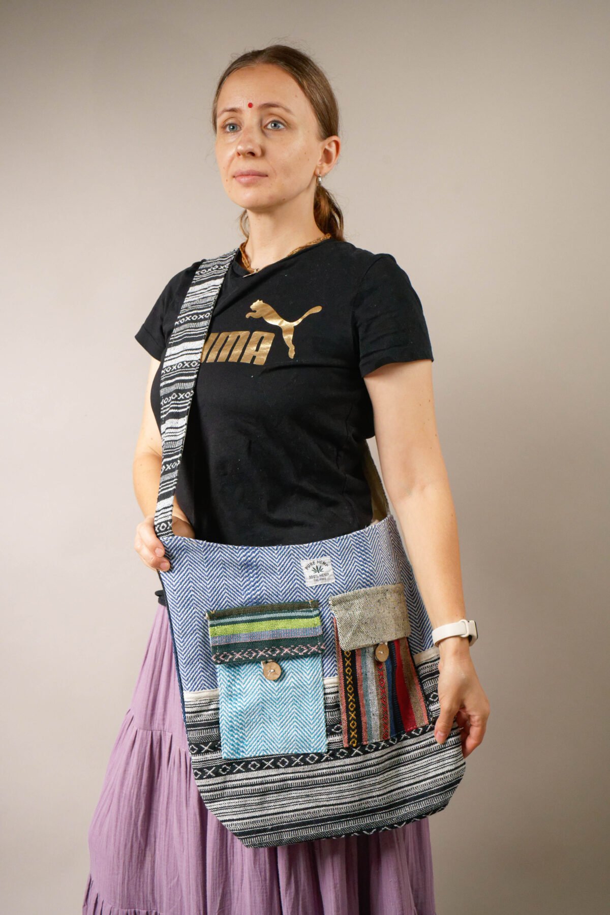 New Stylish  LONGING to buy hemp Messenger Bag, Hemp Crossbody, HEMP Sling BAG meditation with zip pocket