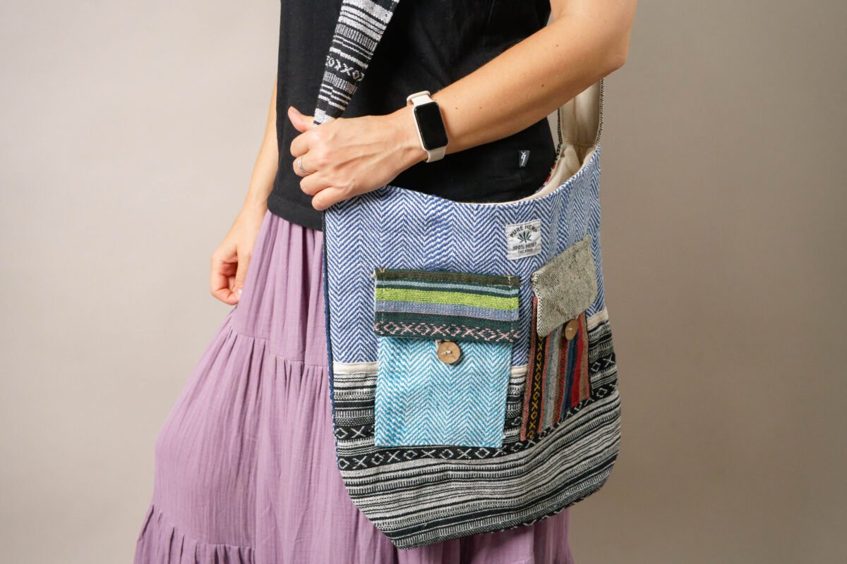 New Stylish  LONGING to buy hemp Messenger Bag, Hemp Crossbody, HEMP Sling BAG meditation with zip pocket