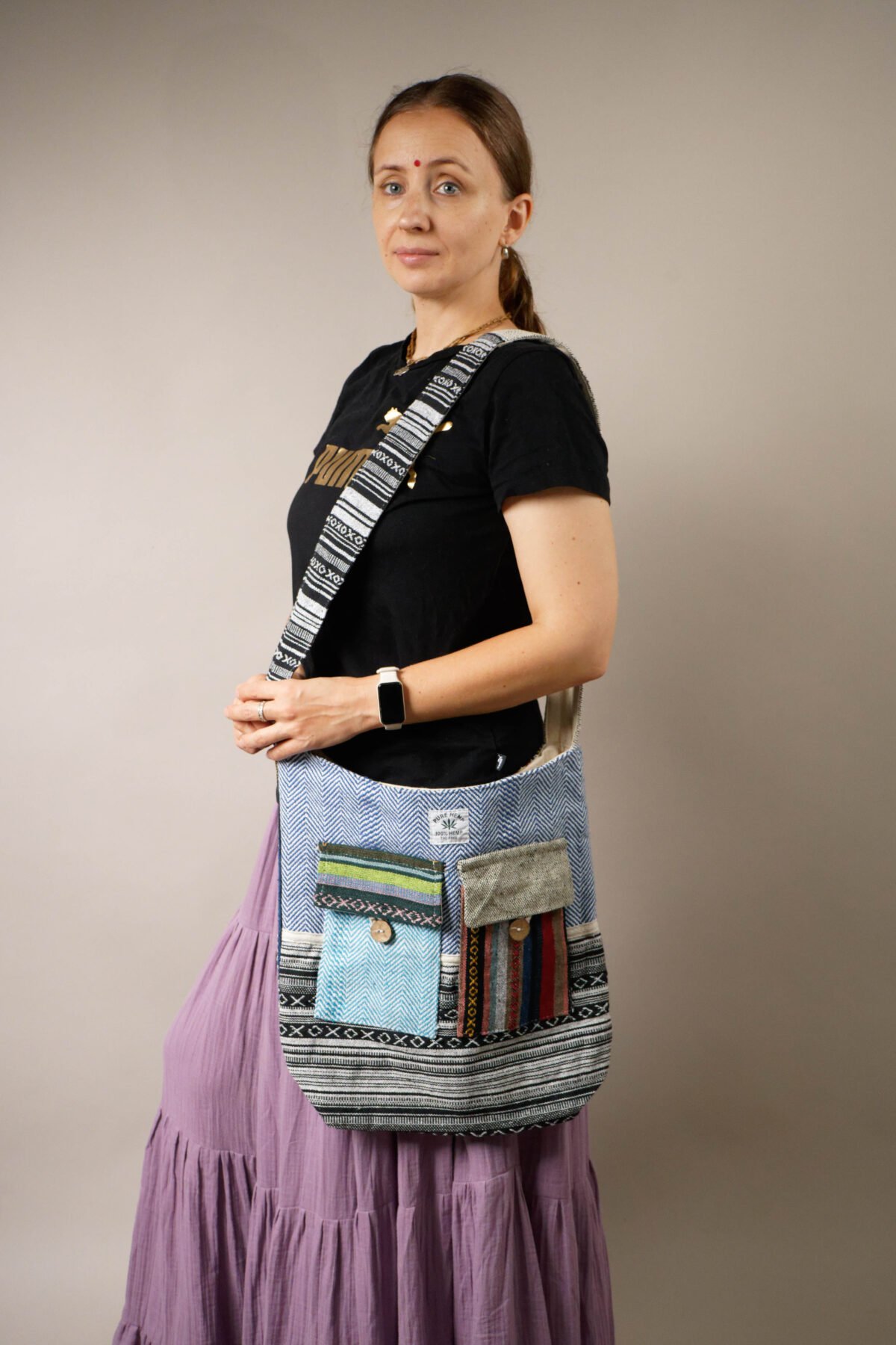 New Stylish  LONGING to buy hemp Messenger Bag, Hemp Crossbody, HEMP Sling BAG meditation with zip pocket