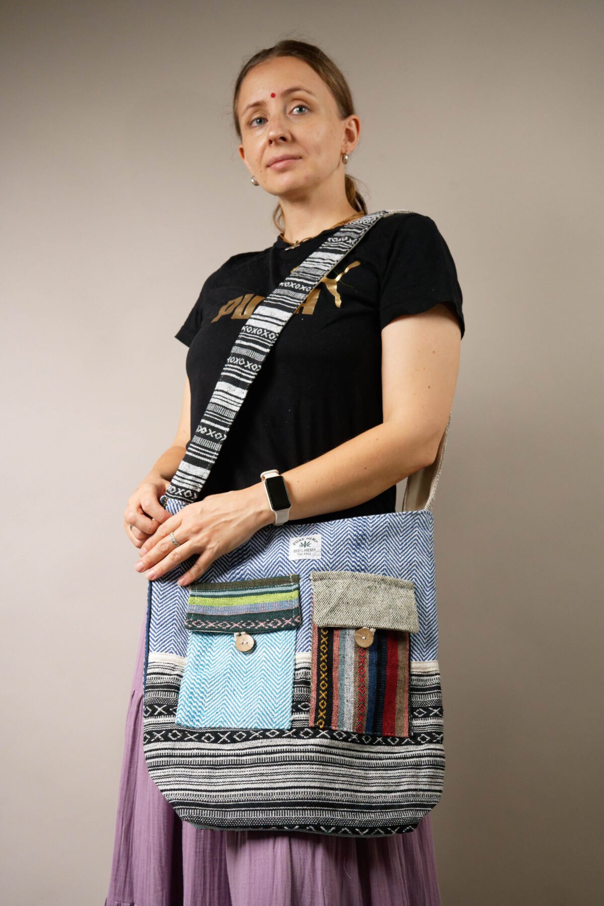 New Stylish  LONGING to buy hemp Messenger Bag, Hemp Crossbody, HEMP Sling BAG meditation with zip pocket