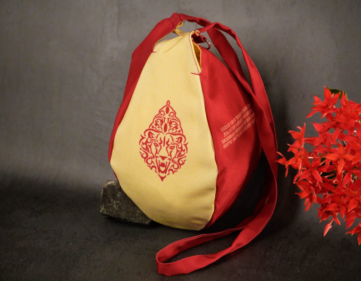 Stylish Nrisimhadev Japa bag Prayer bag, Japa Mala bag/krishna bag/ beads bag/ meditation bag.