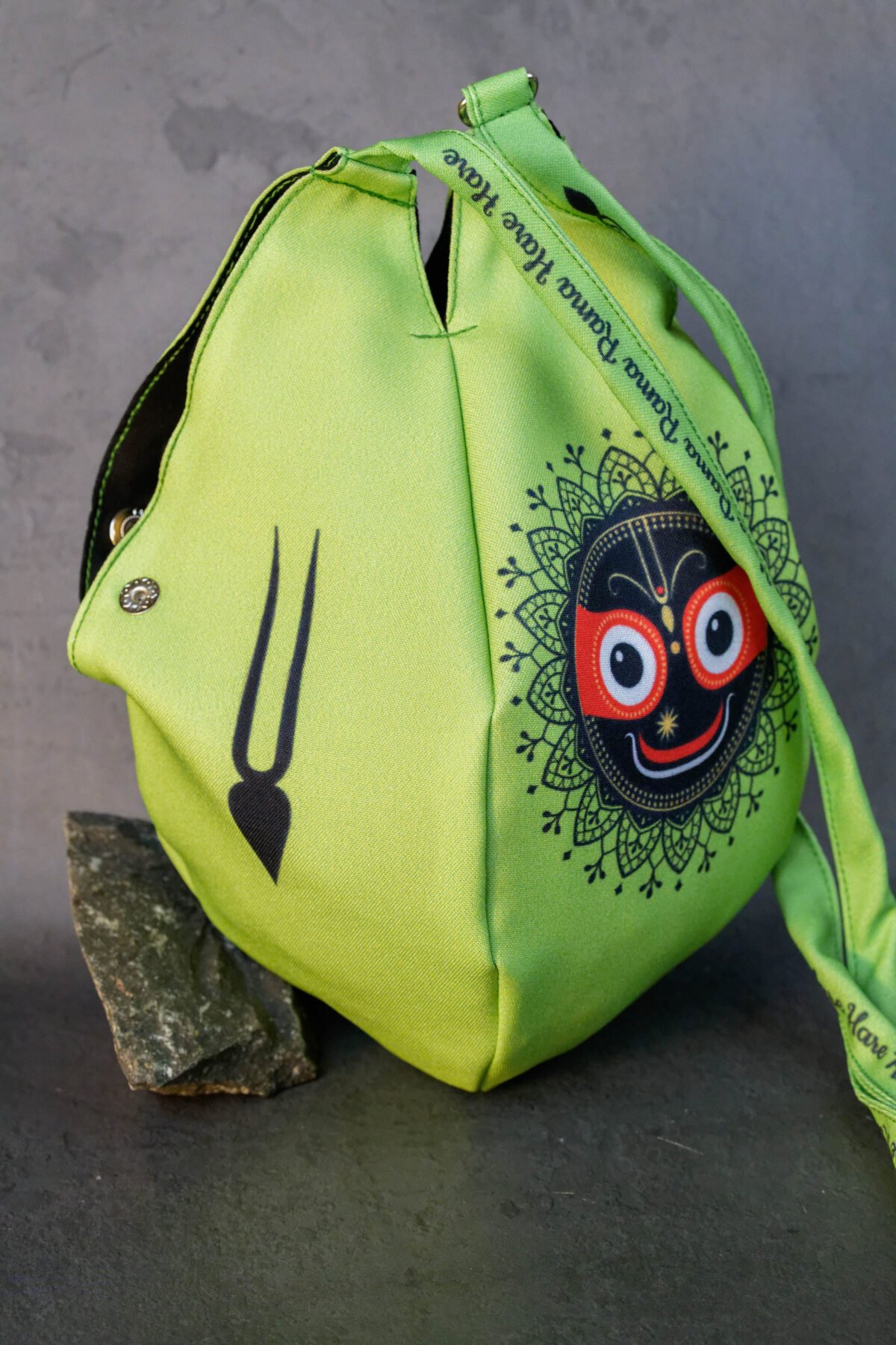 Jagannath green colour Japa bag Prayer bag, Japa Mala bag/krishna bag/ beads bag/ meditation bag.