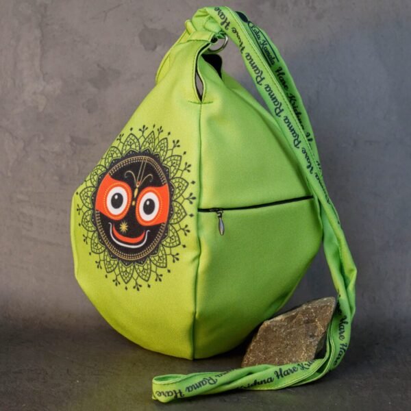 Jagannath green colour Japa bag Prayer bag, Japa Mala bag/krishna bag/ beads bag/ meditation bag.