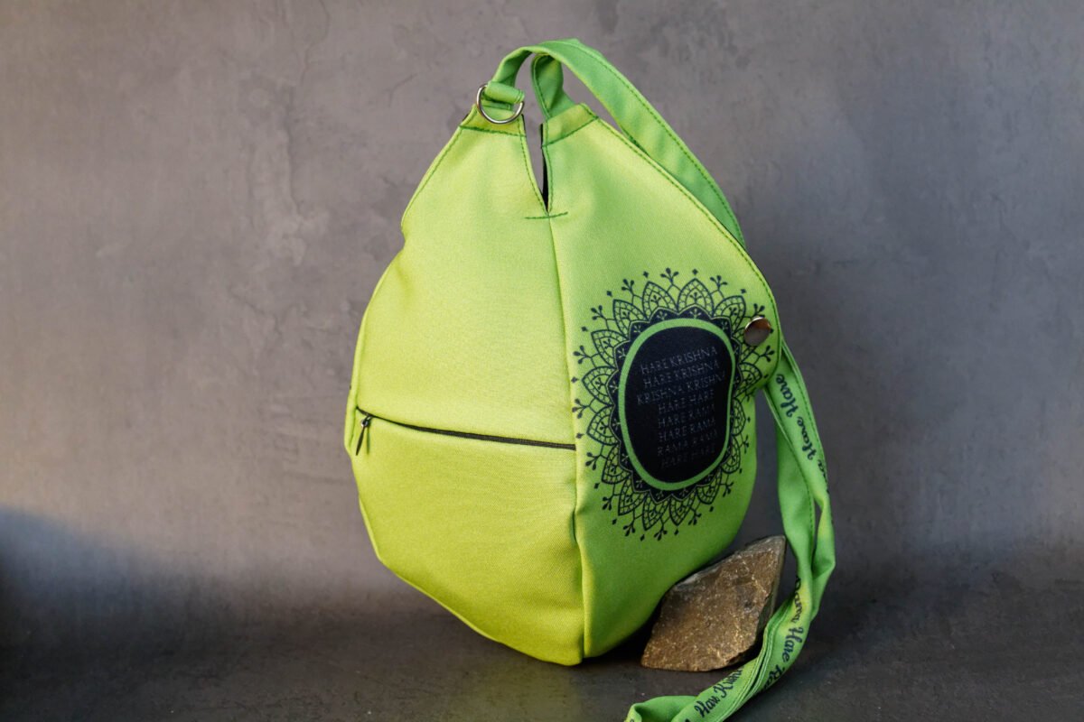 Jagannath green colour Japa bag Prayer bag, Japa Mala bag/krishna bag/ beads bag/ meditation bag.