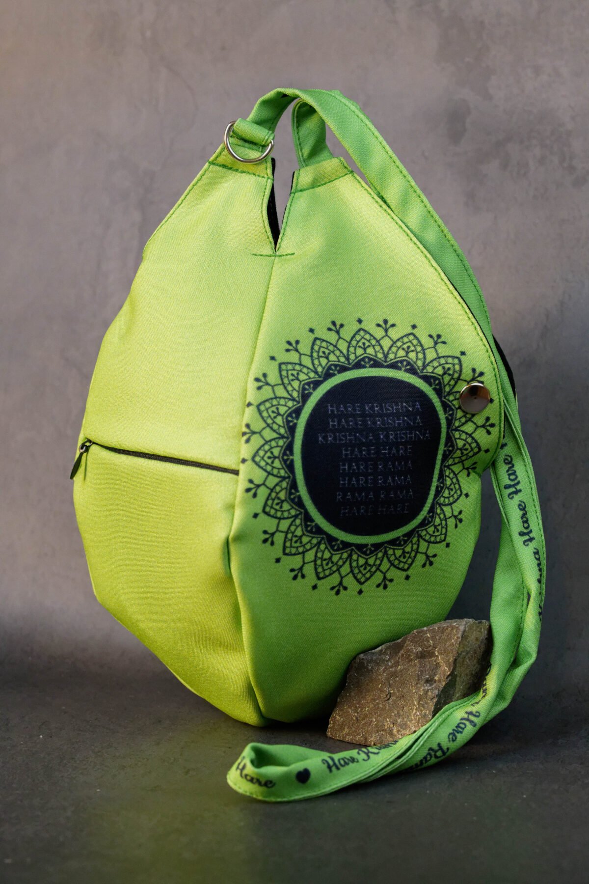 Jagannath green colour Japa bag Prayer bag, Japa Mala bag/krishna bag/ beads bag/ meditation bag.