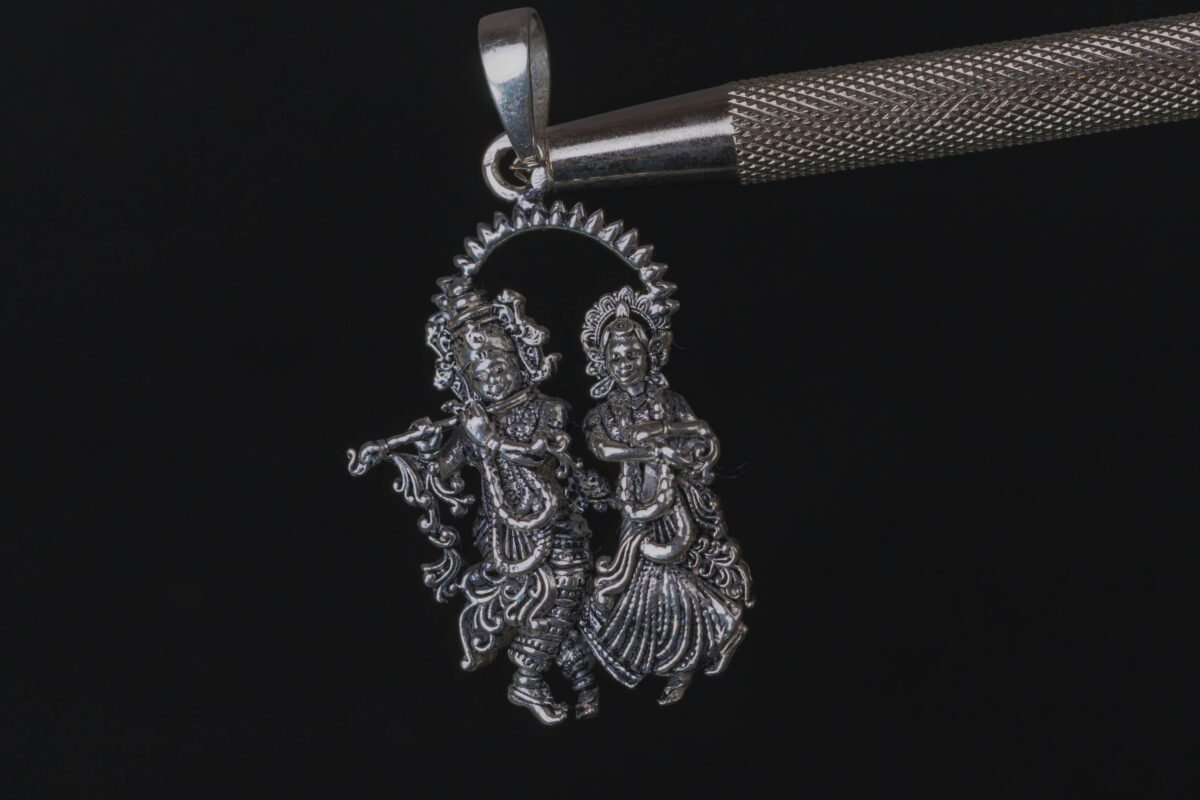 Radha Krishna Pure Silver 925, Mayapur, Vrindavan, Indian God , Hare Krishna.