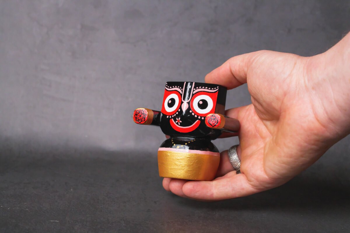 Amazing Jagannath Patitta-Pavana 3 inches hand made, Hare Krishna