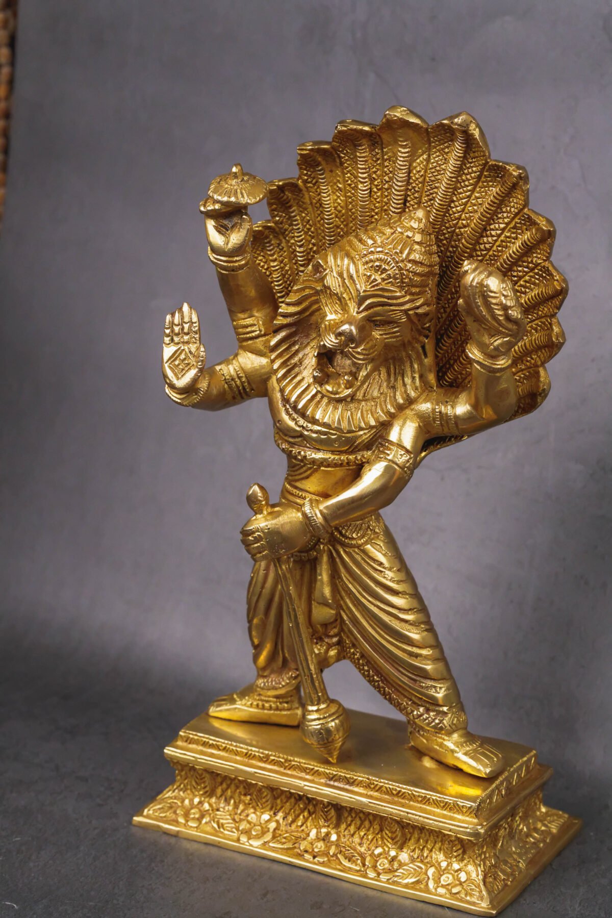 Prahlad  Narasimhadev 11 inches murti ,deity Nrisimhadev ,Hare Krishna, Spiritual things, Holy things. (Copy)