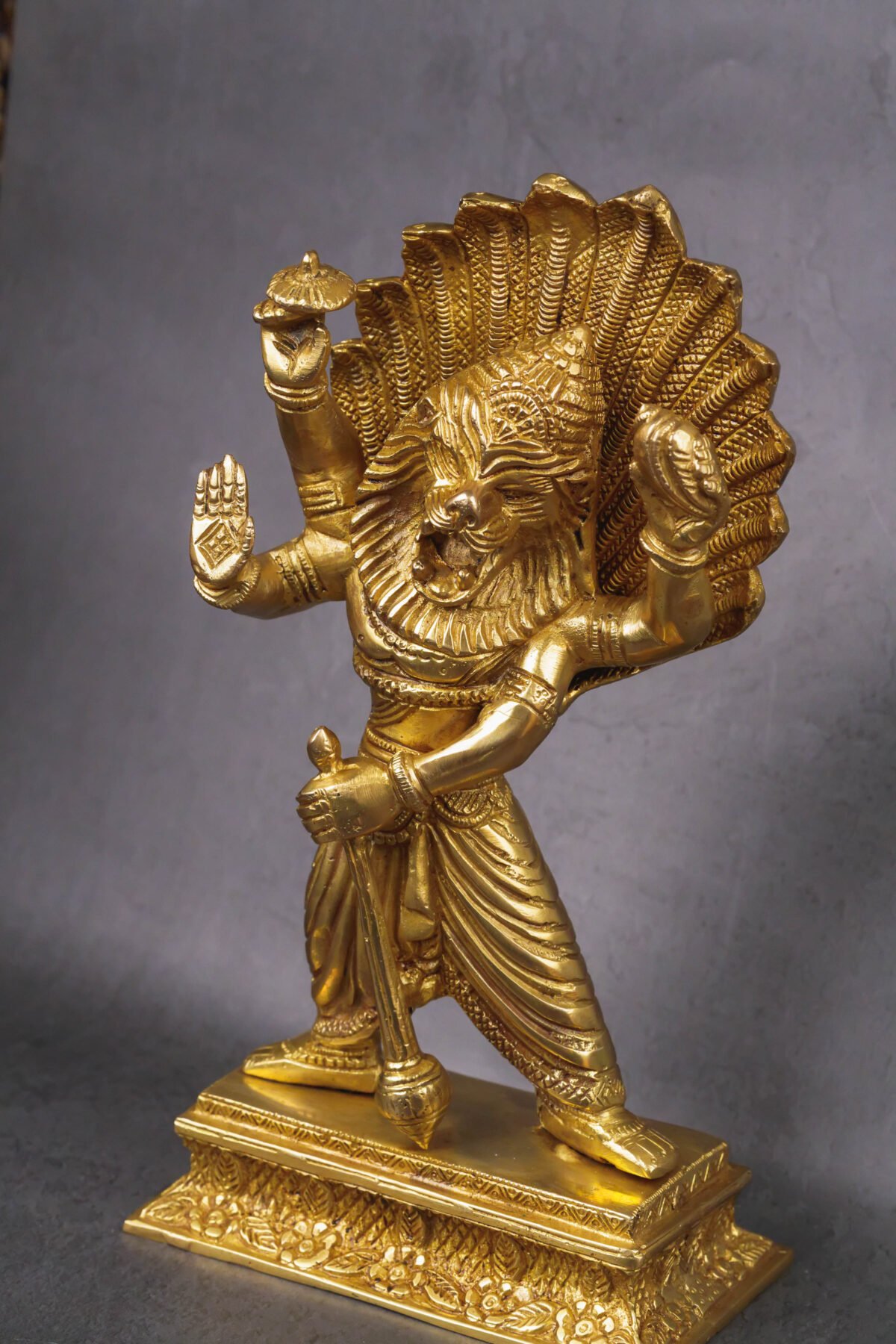 Prahlad  Narasimhadev 11 inches murti ,deity Nrisimhadev ,Hare Krishna, Spiritual things, Holy things. (Copy)