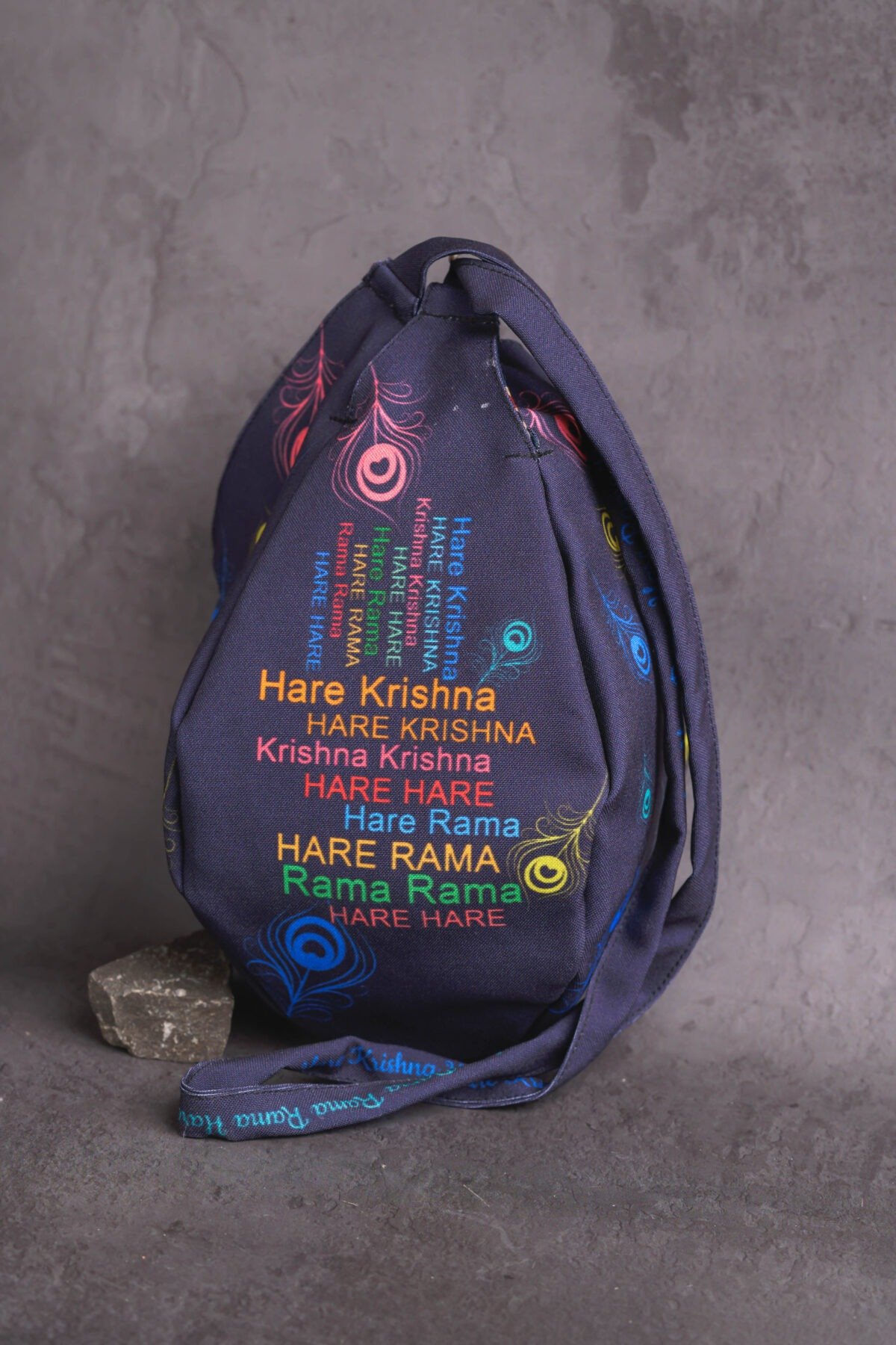 Japa Bag with Holy  Names  prints  for Tulasi Beads ,Krishna bag.