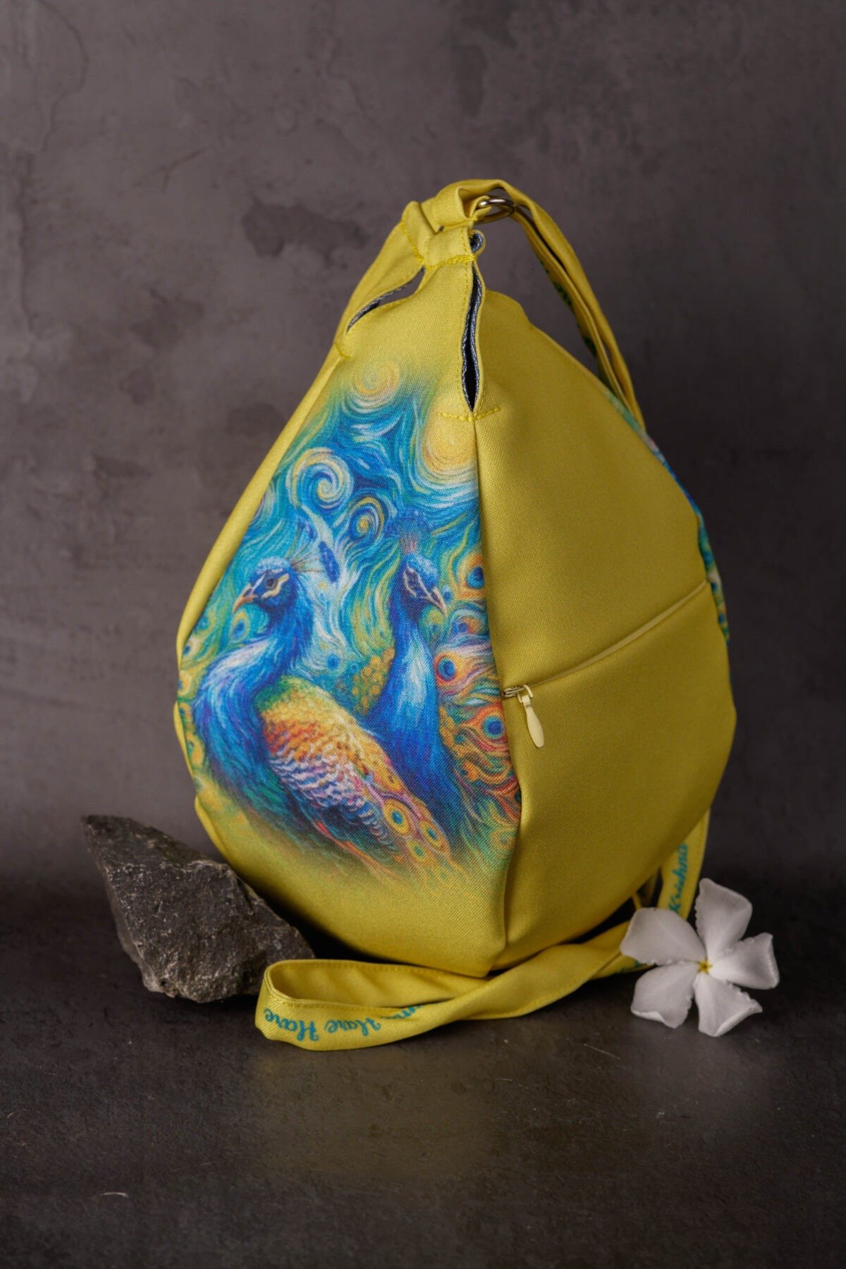 Peacock  Prayer bag, Japa Mala bag/krishna bag/ beads bag/ meditation bag.